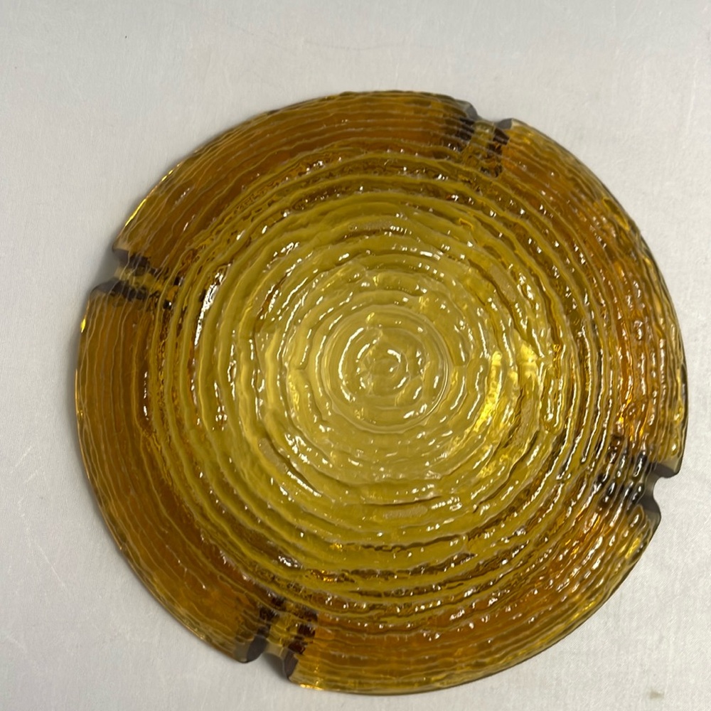 1960s Anchor Hocking Soreno Gold Ashtray 6.25” Super Retro! - Picture 3 of 7